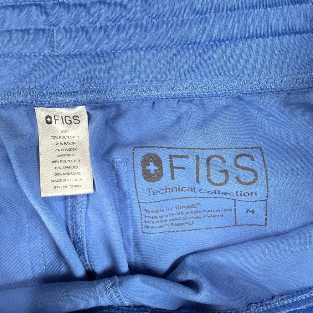 Figs Scrub Pants Men Medium Blue Technical Collection Drawstring T21003